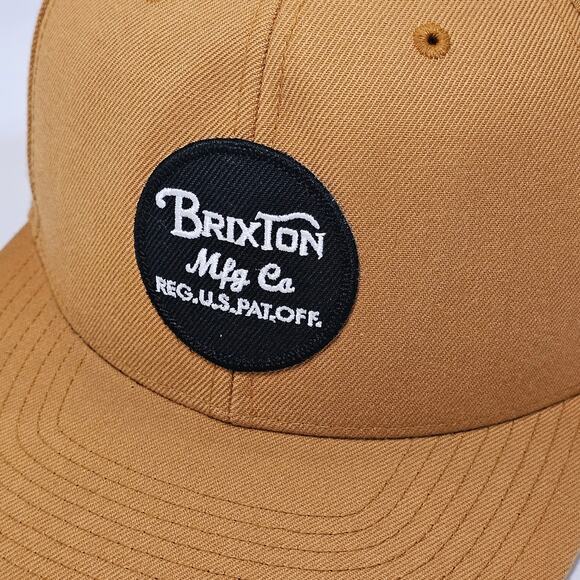 Brixton Mustard Yellow Copper Black Snapback Hat One Size Oceanside Surf Skate - Picture 2 of 11